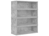CD Storage Rack 4 pcs Concrete Grey 40 x 17 x 17 cm 8012717