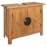 Bathroom Set 5 Pieces Solid Pinewood 275425