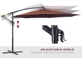 3m Hanging Umbrella Parasol-Coffee T3398P323918