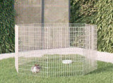 Free Range Animal Enclosure 8-Panel 54x100 cm Galvanised Iron 171582