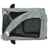 Pet Bike Trailer Grey Oxford Fabric and Iron 93986