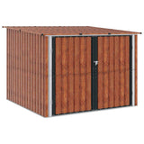 Bike Shed 3 pcs Brown 216 x 207 x 158 cm Metal 3385874