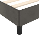 ZNTS Bed Frame without Mattress Dark Grey Super King Velvet 349885