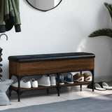 Shoe Bench Brown Oak 102x32x45 cm Engineered Wood 835181