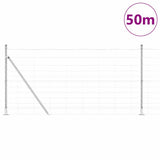 Welded Wire Fence with Concrete Base 50 x 1.2 m 3351539