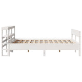 Bed Frame without Mattress White 160x200 cm Solid Wood Pine 3306181