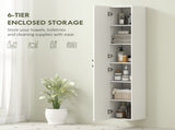 Wall Mounted Tall Bathroom Storage Cabinet with Soft-Close Hinges, Slim Bathroom Cabinet with 2 T3398P378057