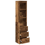 Highboard Old Wood 37.5x35x180 cm Engineered Wood 861668