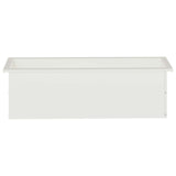 Garden Planter with LED 2 pcs White 30 x 100 x 30 cm Steel 8008115