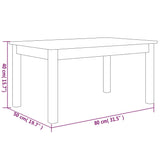 Coffee Table White 80x50x40 cm Solid Wood Pine 814280