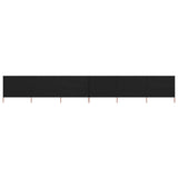 6-panel Wind Screen Fabric 800x120 cm Black 47178