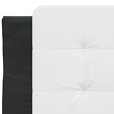Bed Frame without Mattress "Zadar" Black and White 90x190 cm Single Faux Leather 3208154