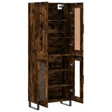 Highboard Smoked Oak 69.5x34x180 cm Engineered Wood 3199646