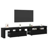 TV Cabinets 2 pcs Black oak 290 x 36.5 x 40 cm Engineered wood 3332526
