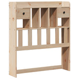 ZNTS Bookcase Bed without Mattress 90x190 cm Single Solid Wood Pine 3321820