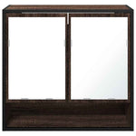 ZNTS Bathroom Mirror Cabinet Brown Oak 65x20x60 cm Engineered Wood 849263