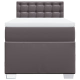 Box Spring Bed with Mattress Grey 90x190 cm Faux Leather 3286102