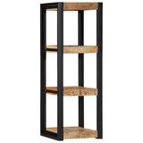 ZNTS Wall Shelf 35x35x100 cm Solid Rough Wood Mango 4015935