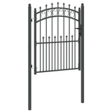 Fence Gate with Spikes EMMEN 150 x 100 cm Powder-coated steel 42009004