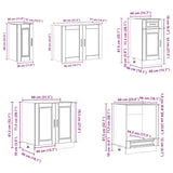 8 Piece Kitchen Cabinet Set Kalmar Grey Sonoma Engineered Wood 3314817