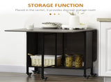Mobile Drop Leaf Table Folding Kitchen Table Extendable Dining Table For Small Spaces With 6 Wheels T3398P344635