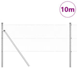 Fence with Posts Silver 0.6 x 10 m PVC-coated steel 3352911