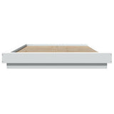 Bed Frame with LED Lights without Mattress White 120x200cm 3281105