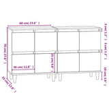 Sideboards 2 pcs Smoked Oak 60x35x70 cm Engineered Wood 3185756