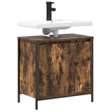 Bathroom Basin Cabinet Smoked Oak 60x34.5x60 cm 861894
