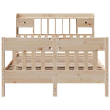 Bed Frame without Mattress 160x200 cm Solid Wood Pine 3323254