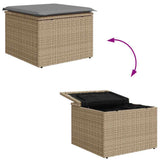 Garden Sofa Set 6 pcs Beige and Light Grey Poly Rattan 3356810