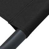 Outdoor Lounge Bed with Canopy Black 313525