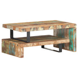 ZNTS 2 Piece Coffee Table Set Solid Reclaimed Wood 320393