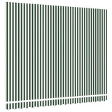 Awning Replacement Fabric Green and White 4 x 3.5 m Polyester 42000659