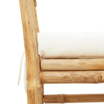 Garden Bench with Cushion Brown 110 x 38 x 65cm Bamboo 4108077