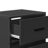 ZNTS Wall-mounted Bedside Cabinet Black 40x31x39.5 cm 848724