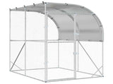 Chicken Coop Silver 200 x 100 x 215 cm Galvanised Steel 42042535