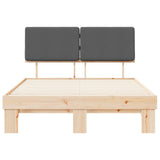 Bed Frame with Upholstered Headboard Dark Grey 120 x 190 cm 877365