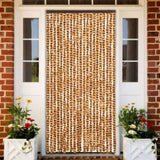 Insect Curtain Ochre and White 90x220 cm Chenille 325458