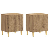 Bedside Table 2 pcs Artisan Oak 43 x 34.5 x 50 cm 895044