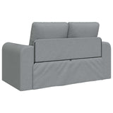 Folding Sofa Bed Light Grey 148 x 71 x 83 cm Fabric 42030506