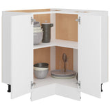 Corner Bottom Cabinet Lyon White 75.5x75.5x81.5 cm Engineered Wood 802489