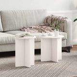 Coffee Table 2 pcs White 873548