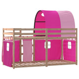 Bunk Bed without Mattress Pink 90x190 cm Solid Wood Pine 3283996