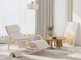 Rocking Lounge Chair Recliner Relaxation Lounging Relaxing Seat with Adjustable Footrest, Side T3398P328105