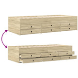Daybed with Drawers without Mattress Sonoma Oak 90x200 cm 3280876