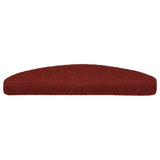 Stair Mats Self-adhesive 30 pcs 65x21x4 cm Bordeaux Red Half Round Large 3365659