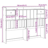 Headboard with Storage Wax Brown 150 cm Solid Wood Pine 855510