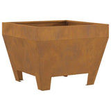 Fire Pit Brown 50 x 50 x 38 cm Weathering Steel 858943