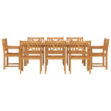 Garden Dining Set 9 pcs Brown Solid Acacia Wood 3375655